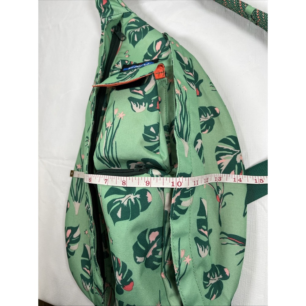 Kavu Rope Sack Leaf Print Nylon Sling Backpack Boho Outdoors Hiking Bag Casual - Picture 15 of 16